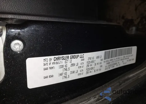 2013 Dodge Grand Caravan R/T из США, поврежденный, VIN 2C4RDGEGXDR588088